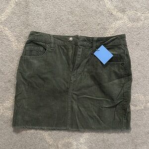 Forever 21 Dark Green Corduroy Mini Skirt